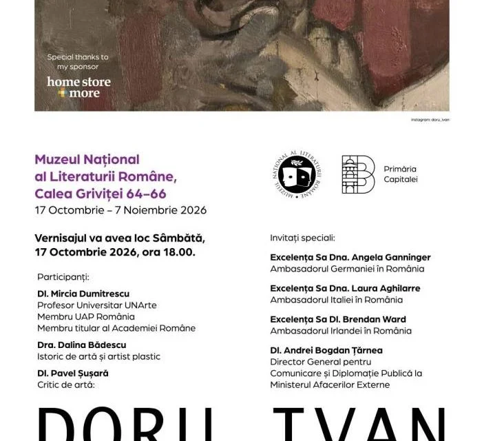 Doru Ivan expune la Muzeul Național al Literaturii Române