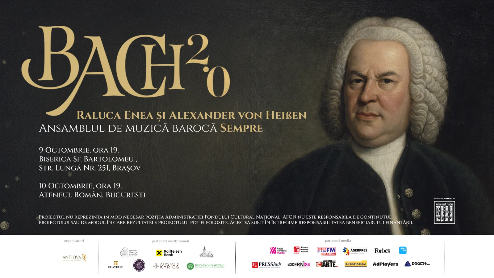 BACH 2.0: turneu de muzică barocă cu clavecin, în cinci orașe din România