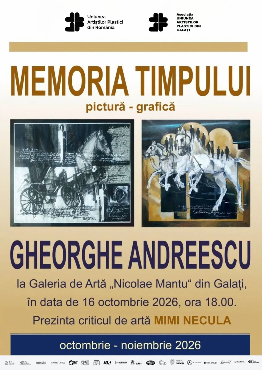 Gheorghe Andreescu expune „Memoria timpului" la Galeria Nicolae Mantu din Galați