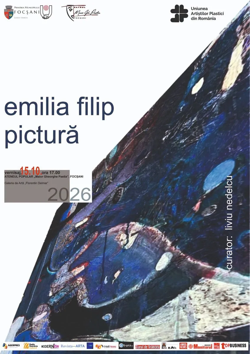Emilia Filip, expoziție personală de pictură la Galeria Florentin Delmar din Focșani