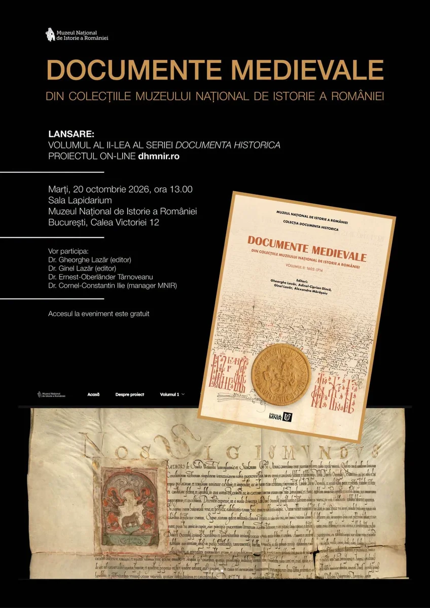 Documenta Historica: site nou și al doilea volum de documente medievale, la MNIR