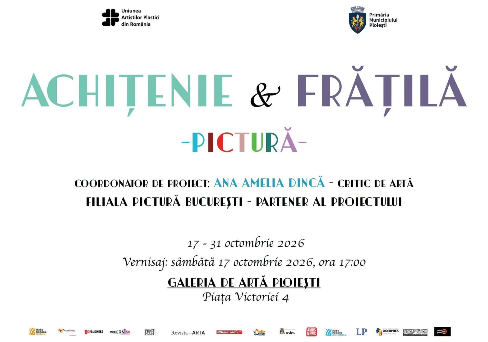 Ion Achițenie și Marius Frățilă expun la Galeria de Artă Ploiești