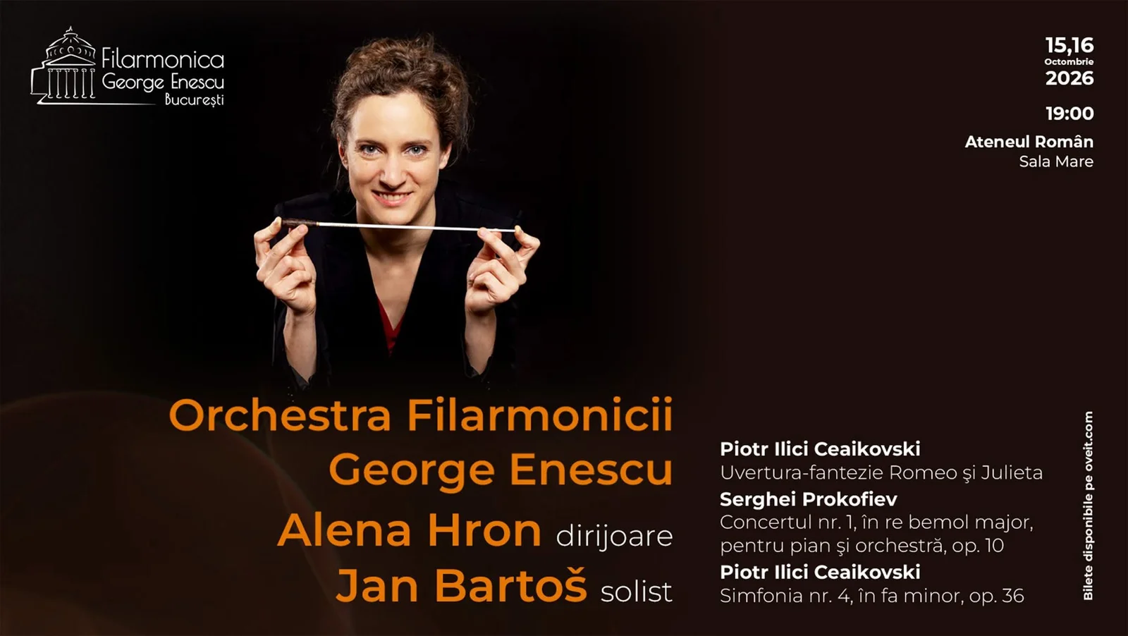 Alena Hron, debut la Filarmonica George Enescu din București